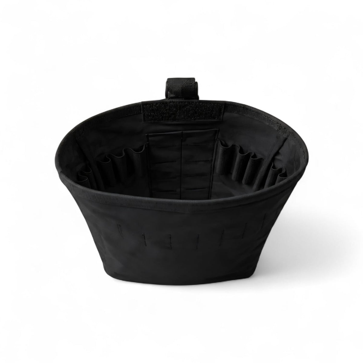 Krieger Dump Pouch in black, Australian-made collapsible magazine dump pouch that folds flat until needed