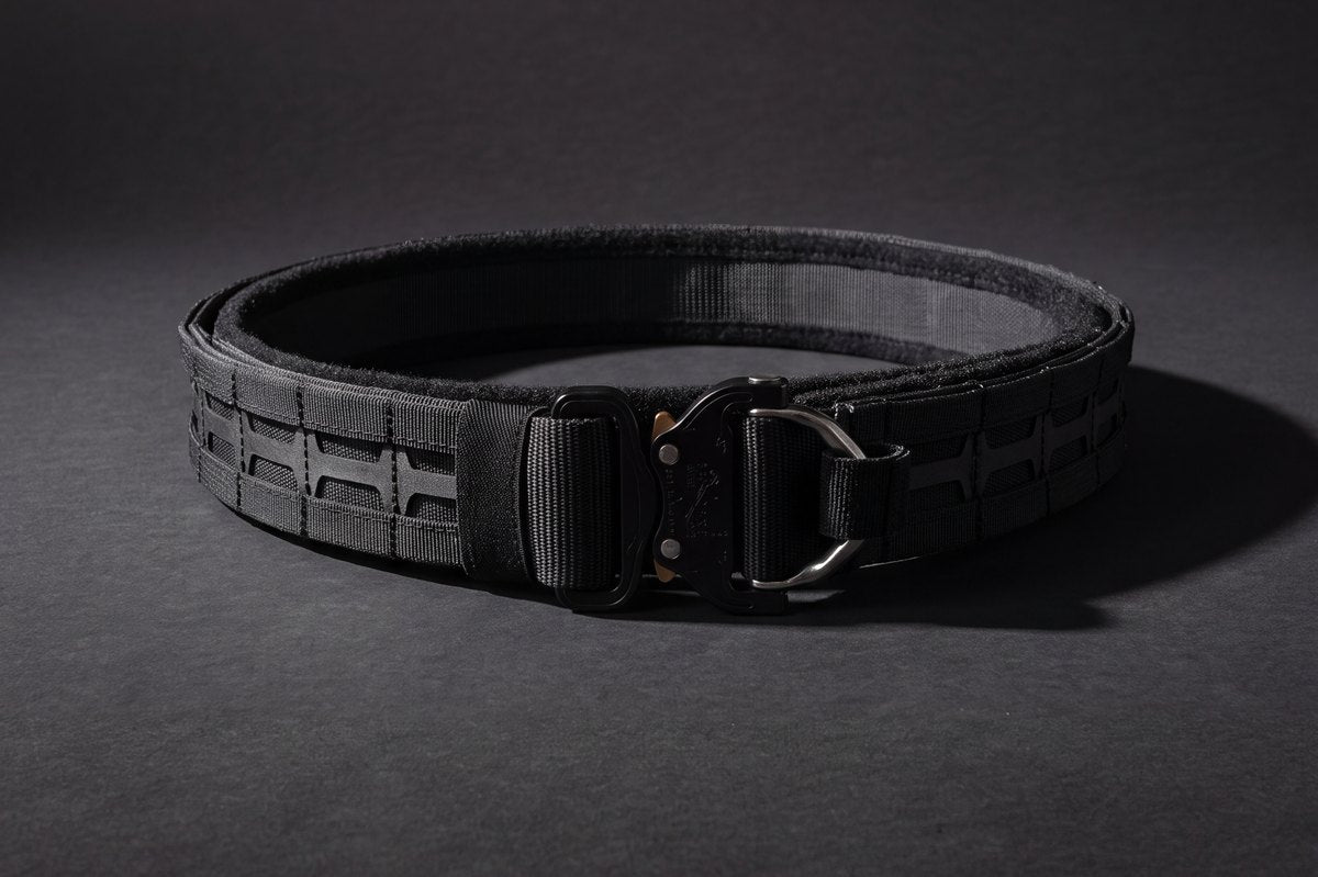 Krieger Highlander 2.0 pistol belt in Black with COBRA D-Ring buckle
