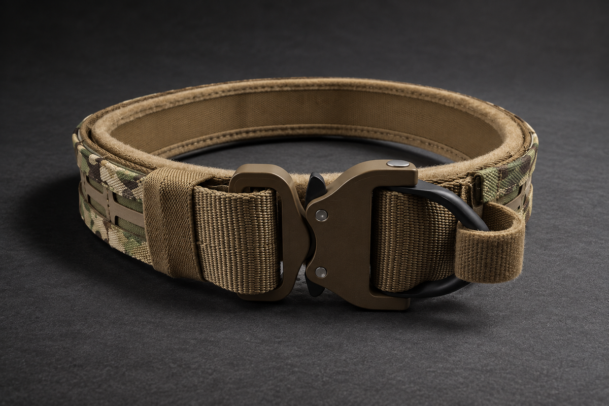 Krieger Highlander 2.0 pistol belt in Multicam with COBRA D-Ring buckle