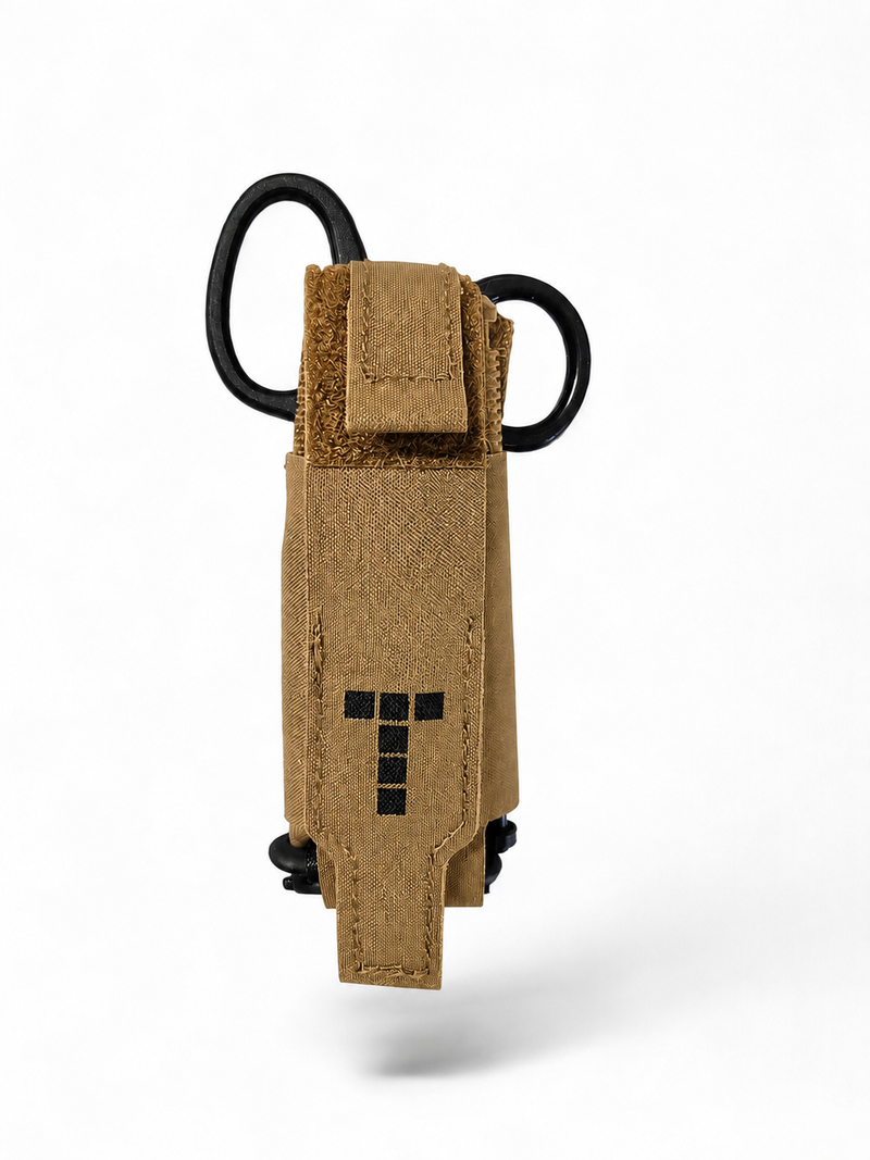 Tourniquet Pouch in Coyote Tan. Sold empty, tourniquet not included
