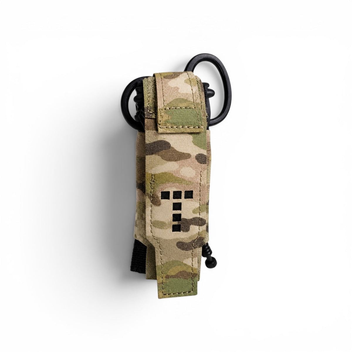 Krieger tourniquet pouch in Multicam, laser-cut MOLLE with open-top rapid access